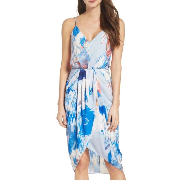 CHELSEA28 Print Faux Wrap Nautical Event Wedding 6 Art Deco Watercolor - Picture 1 of 6